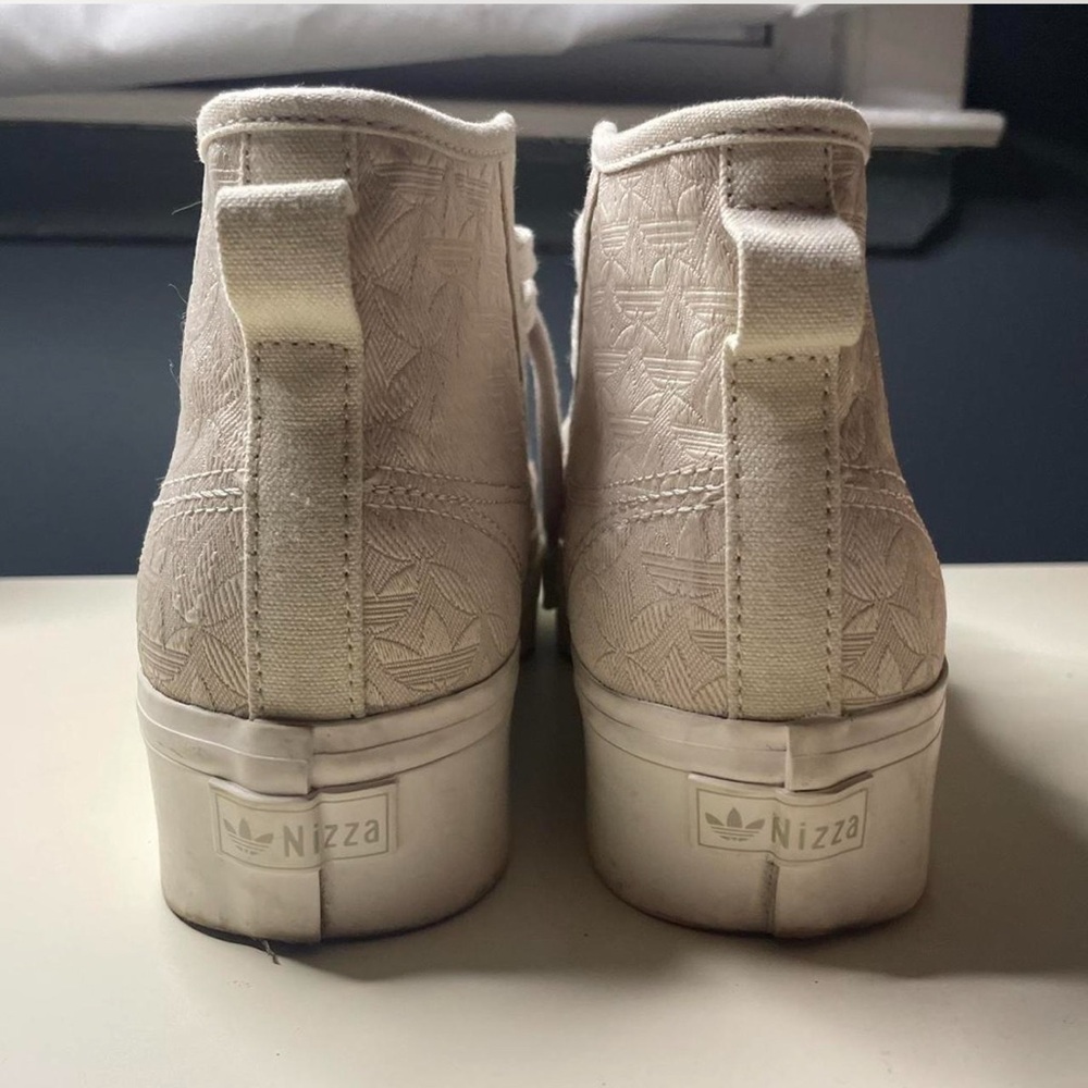 Adidas Nizza Beige Platform High Tops Women’s 7 Rare - Picture 7 of 7
